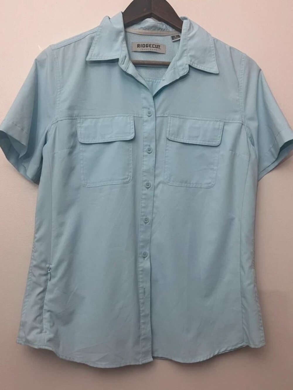 Ridgecut Toughwear Lightweight Light Blue Button Up Small